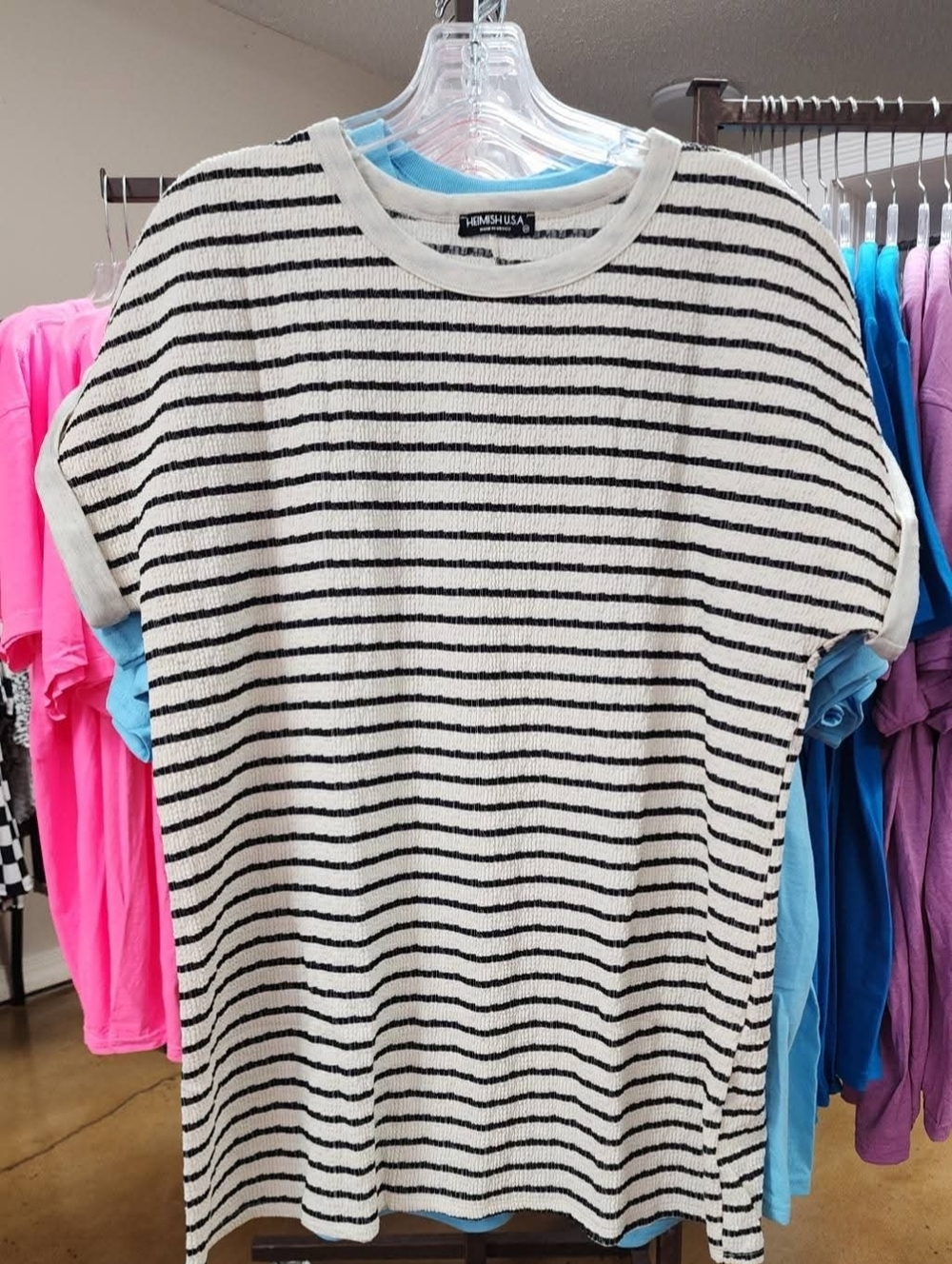 New Heimish Jacquard Striped Top